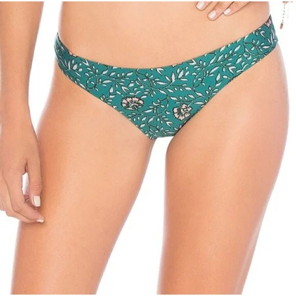 NWT Tavik Ali Moderate Swim Bottom Wild Flower Print in Storm Green - Small